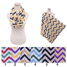 100% organic Comfortable Multifunctioncottonal Safe skin mom nursing chevron infinity cover breastfeeding scarf